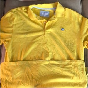 Short Sleeve Yellow Southern Tide Collard T-Shirt